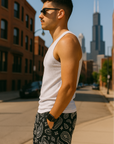 RF Wear Mesh Paisley Shorts - Black/White - Side