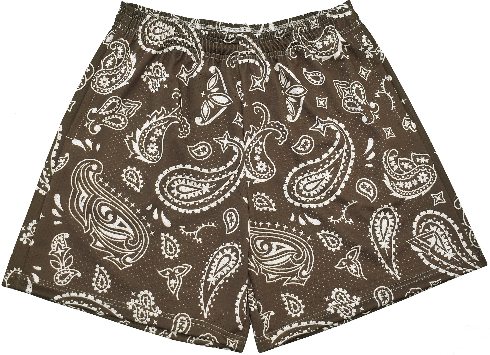RF Wear Mesh Paisley Shorts - Mocha/Cream