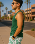 RF Wear Mesh Paisley Shorts - White/Green - Side