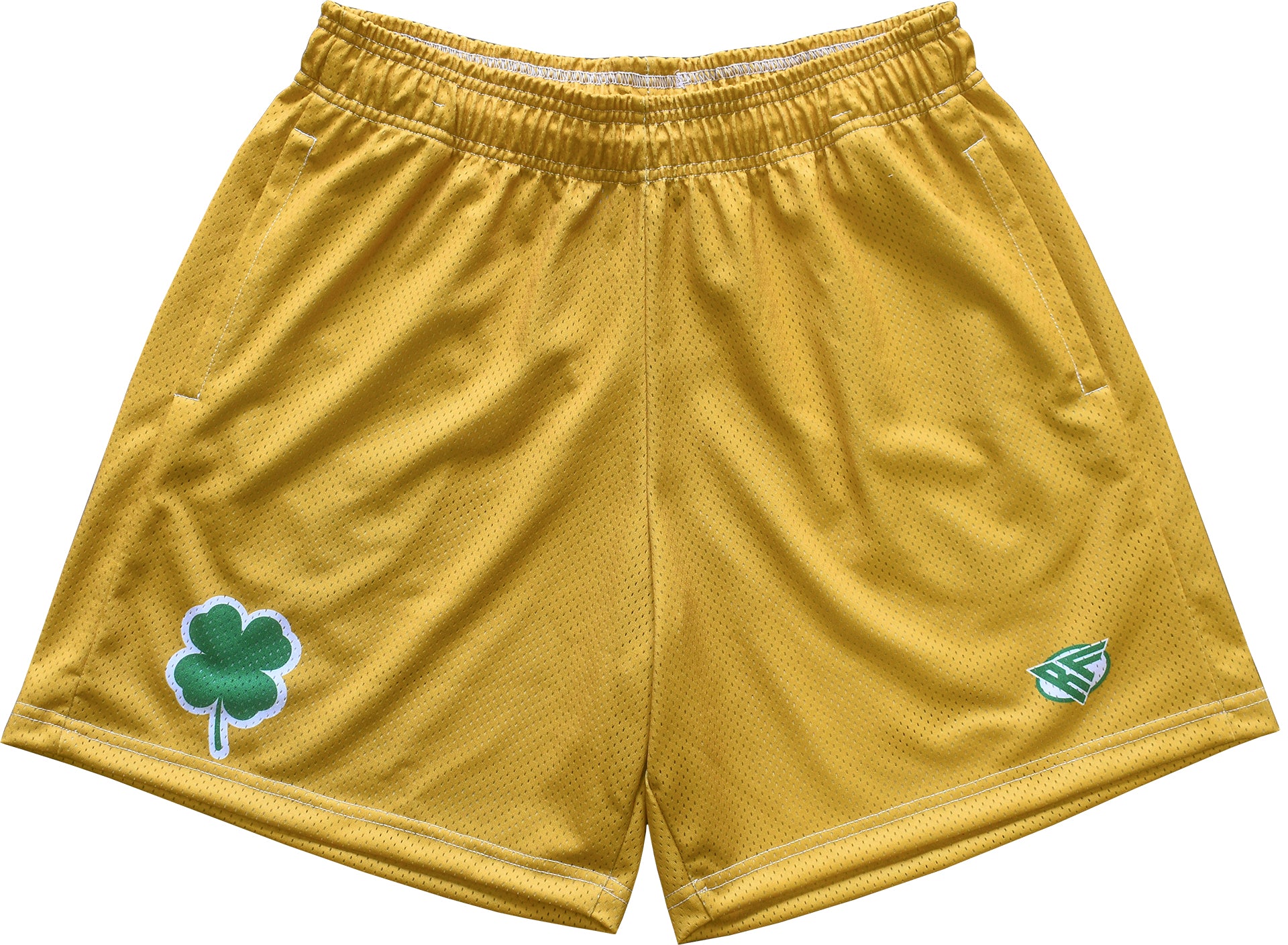 RF Wear Men's Mesh Shamrock Shorts - Gold