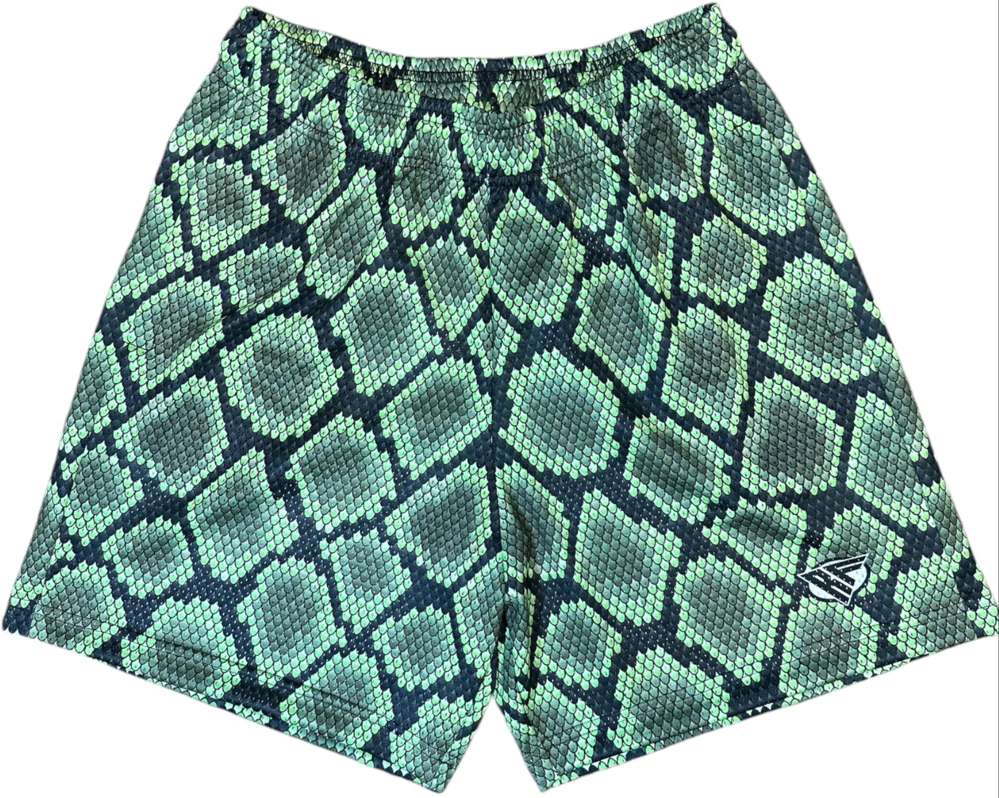 RF Wear Men's Mesh Snakeskin Shorts - Green