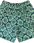 RF Wear Men's Mesh Snakeskin Shorts - Green