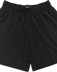 RF Wear Men's Mesh Solid Color Shorts - Black