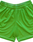 RF Wear Men's Mesh Solid Color Shorts - Lime Green