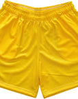 RF Wear Men's Mesh Solid Color Shorts - Yellow