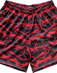 RF Wear Men's Mesh Tiger Camo Shorts - Red