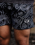 RF Wear Men's Mesh Topography Shorts - Black