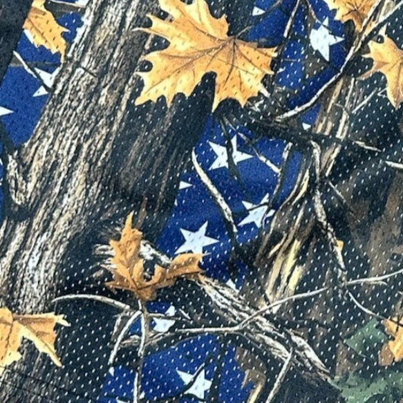 RF Wear Men's Mesh Tree Camo Shorts - USA Flag