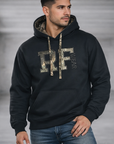 RF-Wear Tree Camo Hoodie - Black/Tan