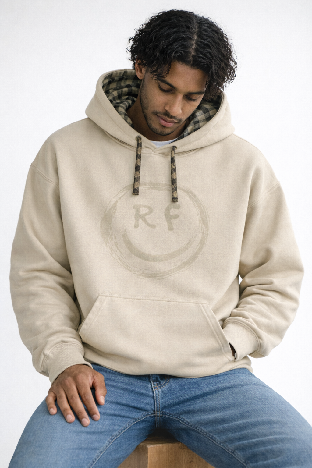 RF-Wear Smile Hoodie - Sand/Plaid – RFwear