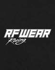 Close-up of RF-Wear Racing T-Shirt in Black - Front