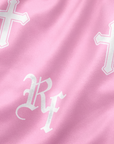 Close-up of RF-Wear Women's Cross Shorts in Pink