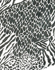 RF Wear Men's Mesh Animal Print Shorts - Mash-up - Black/White