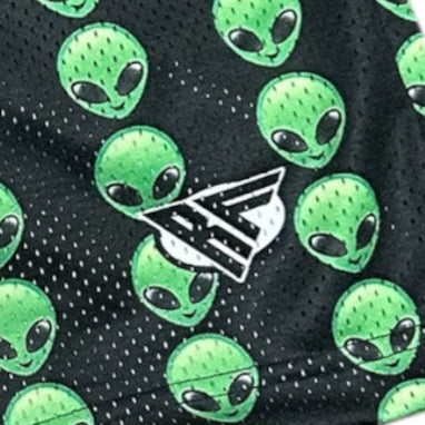 RF Men's Mesh Alien Shorts  - Black/Green
