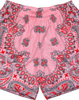 RF Wear Men's Mesh Bandana Shorts - Pink/Red/Grey