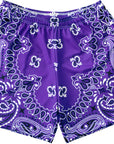 RF Wear Men's Mesh Bandana Shorts - Purple/White