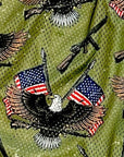 RF Wear Mesh Patriotic Eagle/flag/gun - Green