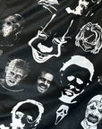 RF Wear Women's Horror Shorts - Black/White - Close Up