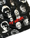 RF Wear Women's Horror Shorts - Black/White - Red RF Wear Logo