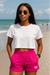 RF Wear Women's Flowy Crop T-Shirt - White - Model Front View