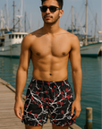 RF Wear Swim Trunks - Blossom (Lined) Black/White - Front