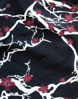 Close-up of RF-Wear Swim Trunks - Blossom (Lined) in Black/White