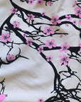 Close-up of RF-Wear Swim Trunks - Cherry Blossom (Lined) in Cream