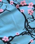Close-up of RF-Wear Swim Trunks - Blossom (Lined) in Sky Blue
