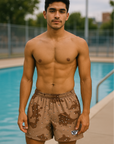 RF Wear Swim Trunks - Desert Camo (Lined) Brown - Front