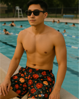RF Wear Swim Trunks - Floral (Lined) - Black/Multicolored - Front