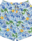 RF Wear Swim Trunks Hawaiian Waves - Blue