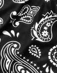Close-up of RF-Wear Swim Trunks Paisley in Black/White