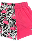 RF-Wear Swim Trunks - Split Flamingo in Pink/Black