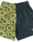 RF-Wear Swim Trunks - Split Sunflower in Black/Yellow
