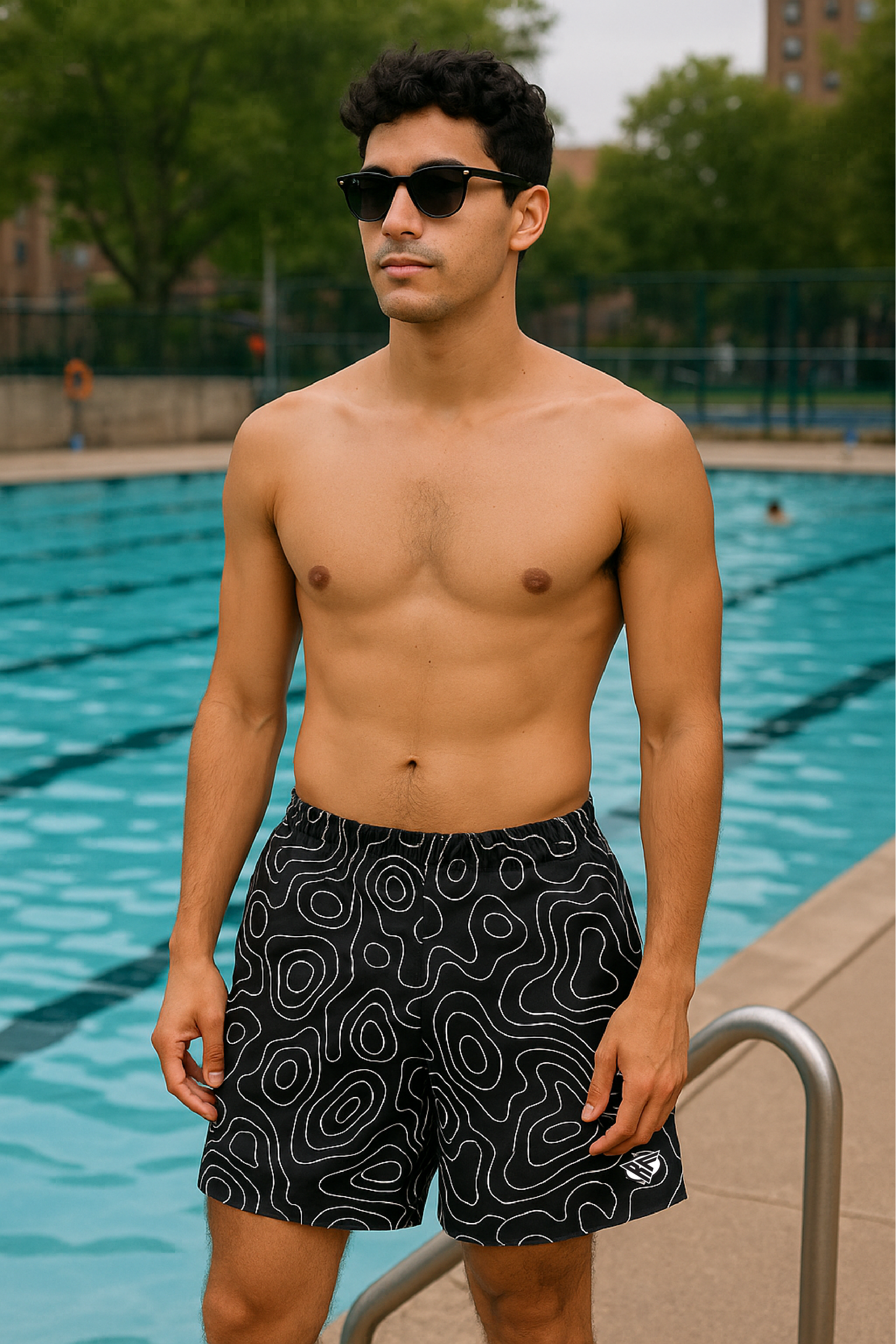 RF Swim Trunks - Topograpy (Lined) - RFwear - Front