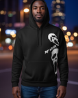 RF Wear Unisex Ghost Faces Hoodie - Black -Model Front View