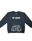 RF Wear Unisex Pocket Crewneck - Reflective Horror Faces Black