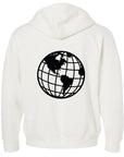 Unisex RF Wear Globe Hoodie - White