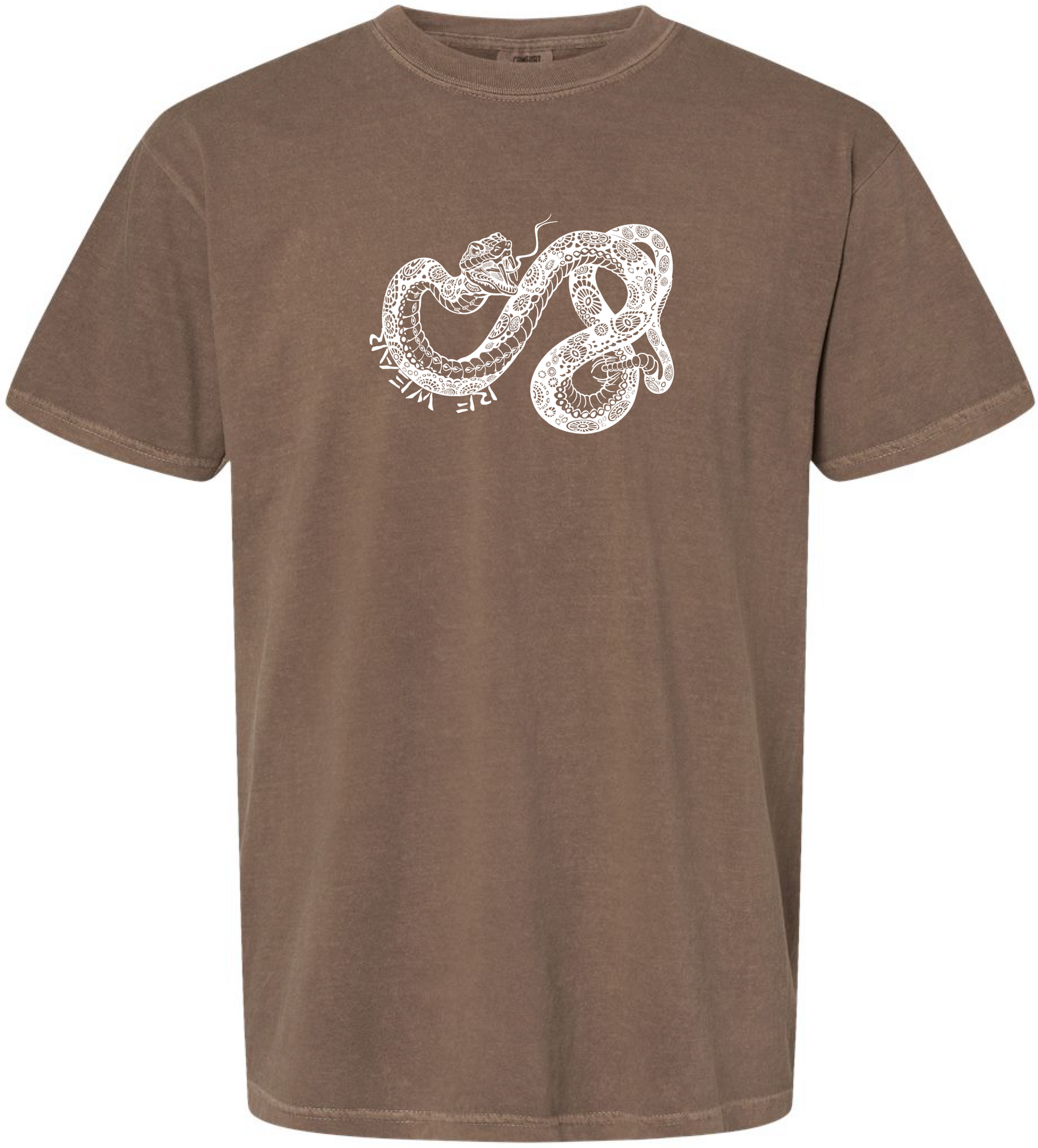Unisex RF Wear Snake T-Shirt - Espresso