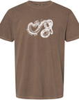 Unisex RF Wear Snake T-Shirt - Espresso