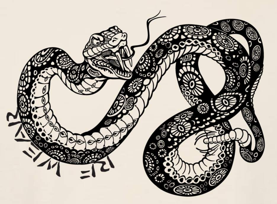 Unisex RF Wear Snake T-Shirt - Ivory