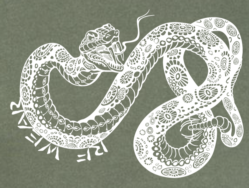 Unisex RF Wear Snake T-Shirt - Moss