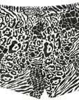 RF Wear Women's Animal Print Shorts - Mash-up - Black/White Made in USA