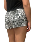 RF Women's Animal Print Shorts - Mash-up - Black/White