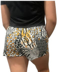 RF Women's Animal Print Shorts - Mash-up - Natural