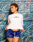 RF Wear Women's Bandana Shorts - Blue/White