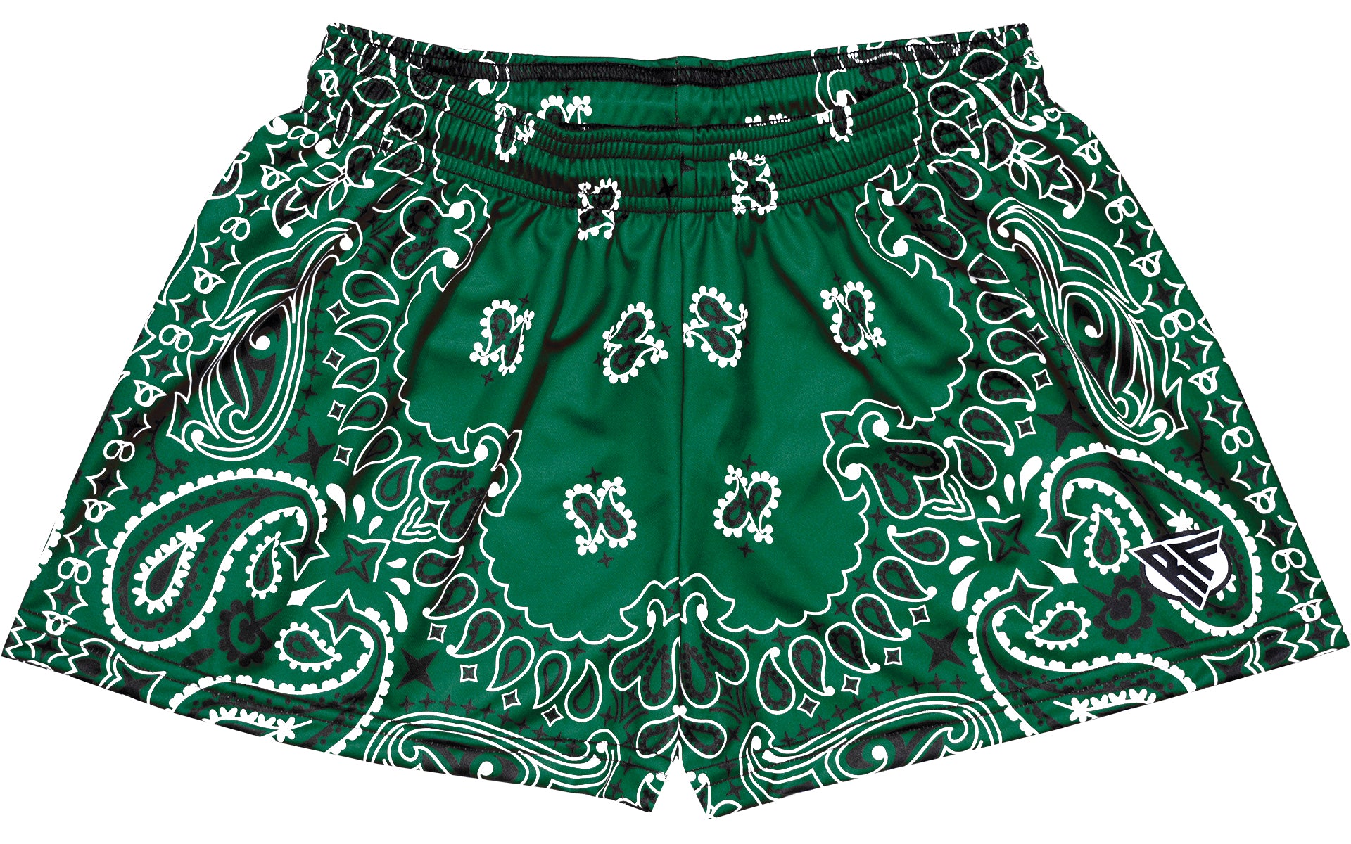 RF Wear Women's Bandana Shorts - Green/White