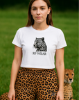 RF Wear Women's Cheetah Shorts - Brown - Model Front View