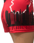 RF Women's Kansas City Cityscape Shorts - Red/Black
