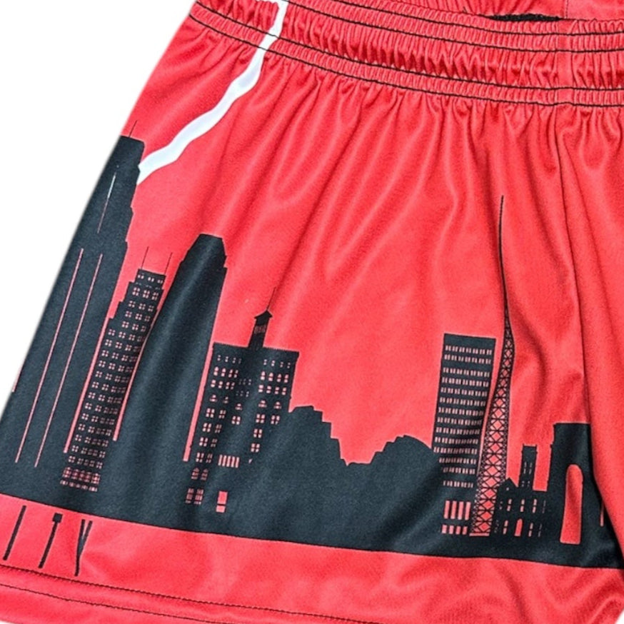 RF Women's Kansas City Cityscape Shorts - Red/Black